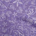 thumbnail image 1 of oneOone Popeline de Coton Violet Moyen Tissu Mer Matière de Robe Tissu Imprimé Tissu au Mètre 42 Pouces de Large, 1 of 4