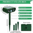 thumbnail image 2 of Cat Repellent Cat Scarer,Ultrasonic Solar Powered Waterproof Animal Repeller with Motion Sensor Flashing Light, Outdoor Pest Deterrent, 2 of 5