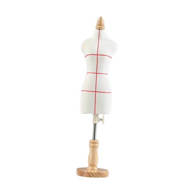 relayinert Mini Robe Formulaire Robe de Poupée Présentoir Dressmaker Hauteur 26 cm Support de Mannequin Réglable 33 cm avec Ligne