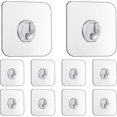 thumbnail image 1 of Magic Hooks, Transparent Self-adhesive , Removable Without Nails Heavy Duty Sticky Hooks For Kitchen, Bathroom, Door Wall,10 Pack Black Gyg8-01, 1 of 5