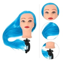 MUSEYA Hair Dressing Hair Styling Set High Temperature Fiber Mannequin Head for Amateur Stylists 1 Set