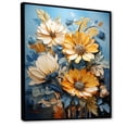 thumbnail image 2 of Designart "Sky-Blue Sunflower Fields III" Sunflowers Floater Framed Wall Art Living Room, 2 of 5