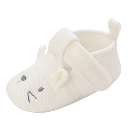 

ZMHEGW Autumn And Winter Children Baby Shoes Boys And Girls Cotton Shoes Soft Lightweight And Comfortable Hook Loop Cute Cartoon Pattern