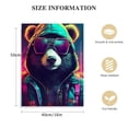 thumbnail image 2 of Nawypu Punk Panda Canvas Wall Art Funny Artwork Anime Painting DJ Panda Pictures on Canvas Wall Art for Office Decorations Living Room Bedroom and Kitchen Decor Framed Canvas Prints, 2 of 5