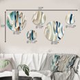 thumbnail image 4 of Designart "Elegant Sculptural Forms" Abstract Round Wall Art Set Of 5 - White Modern Living Room Wall Metal Art Set, 4 of 6