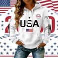 thumbnail image 5 of AHMOMEI Women's 250th Anniversary Print Shirt America 1776-2026 250th Anniversary Waffle Hoodie 4th of July Hooded Sweatshirt Women, 5 of 6
