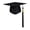 Black, variant on Unisex Matte Graduation Cap with 2026 Tassel, Adjustable Academic Mortarboard for Commencement Ceremonies,Purple,19"-23"