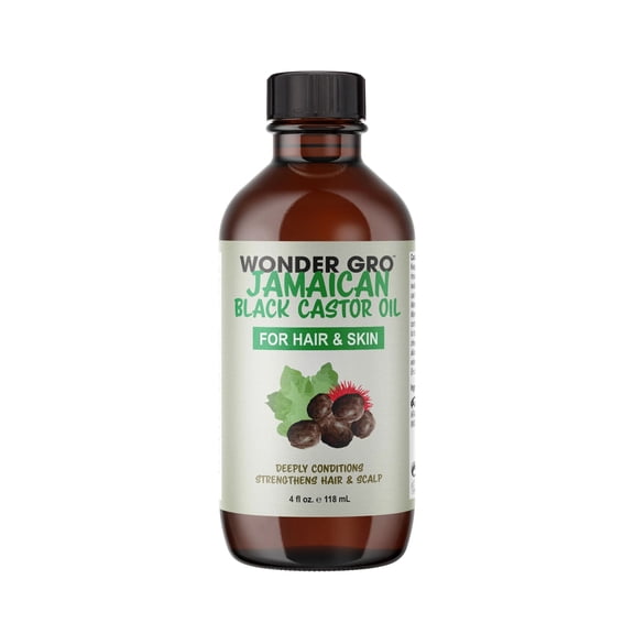 Wonder Gro Jamaican Black Castor Oil for Hair and Skin 4 Oz.