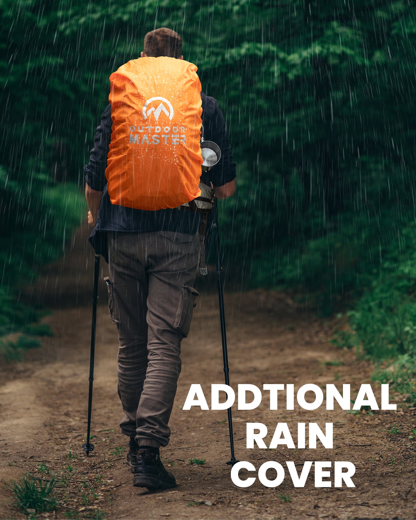 OutdoorMaster 50L Hiking Backpack with High Strength Aluminum