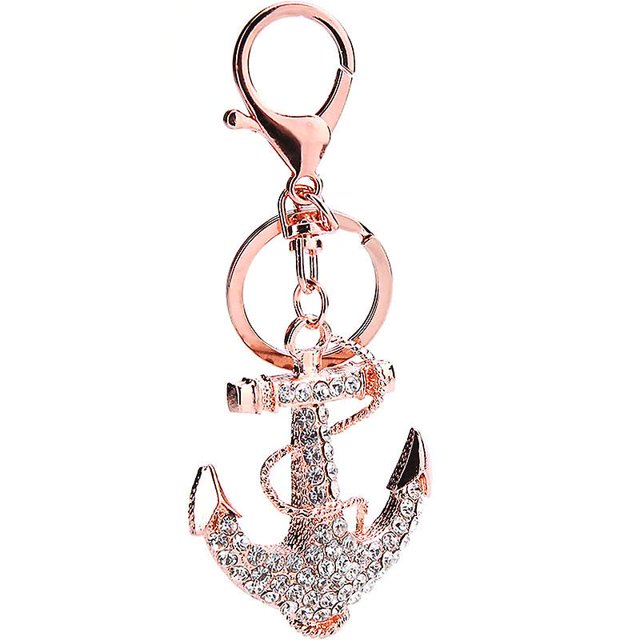 Lindo llavero llavero coche llavero con llavero para mujeres niñas regalos, oro rosa Sincero Electrónica