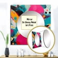 thumbnail image 3 of Designart "Abstract Enigma in Pink and Turquoise I" Abstract Square Mirror For Wall Decor - Large Pink Square Mirror Printed Wall Decor - Transitional Square Living Room Mirror, 3 of 5