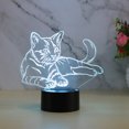 thumbnail image 1 of Lámpara de ilusión 3D Luz de noche LED, lámpara de noche óptica 7 colores cambiantes Lámpara para niños con botón táctil y cable USB Lámpara para dormir, Gato JAMW Sencillez, 1 of 4