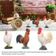 thumbnail image 3 of Juego De Figuras De Pollo De Granja, Colores Vibrantes, 4 Piezas, Compacto, Exquisito, Plástico Suave, Decoración De Gallina De Gallo Simulada Para Jardín Para Navidad, 3 of 8