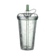 thumbnail image 1 of Toystoory Botella de agua con pajita, sellado portátil para oficina, té, bebida escolar, taza de bebida, suministro de leche de doble capa, reutilizable Teteras Verde Toystoory HA071811-01, 1 of 6
