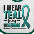 thumbnail image 4 of Inktastic I Wear Teal for My Grandma-ovarian Cancer Awareness Boys or Girls Baby Bib, 4 of 4