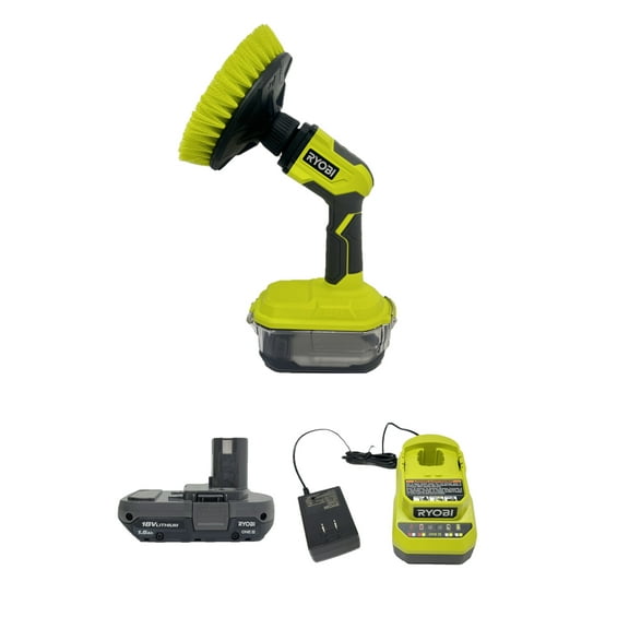 RYOBI ONE 18V P4510 Cordless Power Scrubber Kit with Battery and Charger