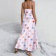 thumbnail image 5 of Falda Larga Verano Día de San Valentín Impreso V-Cuello sin Mangas Maxi Vestido, Color Dividido Falda de Sueño Casual para la Playa Y la Ropa de Vacaciones, 5 of 8