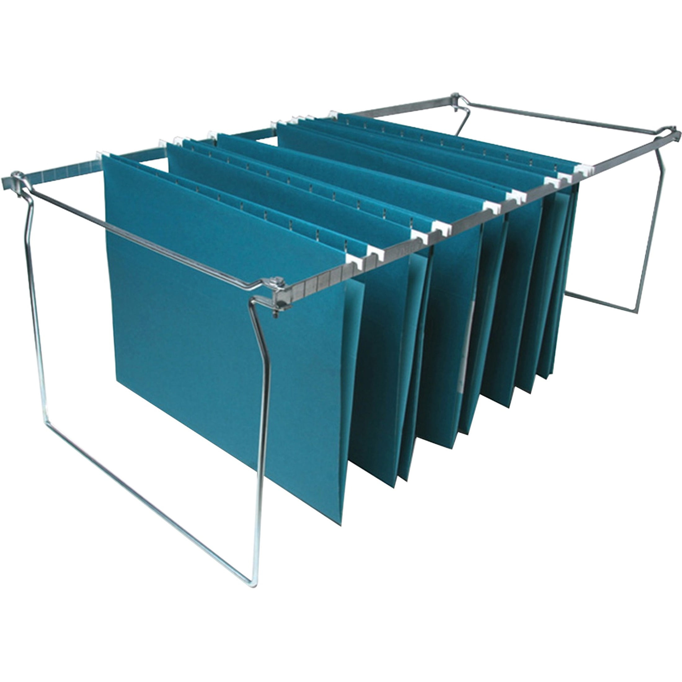 Business Source, BSN36, Premium File Folder Frames, 6 / Box, Stainless Steel