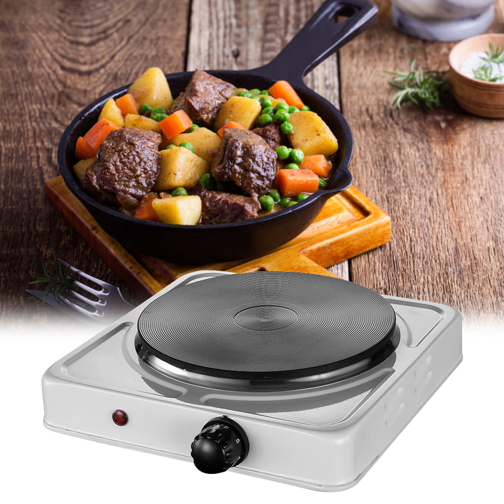 Electric Stove One Burner Coffee Heater Camping Plate Cooking Portable Cast Iron 