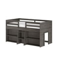 thumbnail image 3 of Max & Lily Solid Wood Modern Farmhouse Low Loft Bed, Twin Bed Frame for Kids with 2 Bookcases, 3 of 10