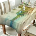 thumbnail image 4 of Vintage Palm Tree Rectangle Tablecloth Waterproof Polyester Table Clothative Stain Resistant & Wrinkle Resistant Washable Table Cover for Dining Table/Party/Camping 60x120 Inch Decor Gift, 4 of 7