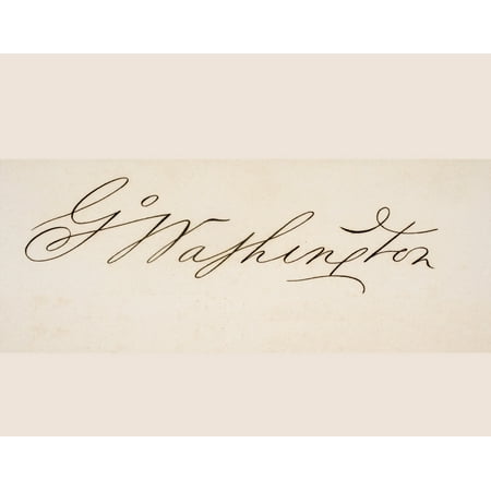 Signature Of George Washington 1732 To 1799 First President Of The United States Of America Father Of The Nation Canvas Art - Ken Welsh  Design Pics (16 x (Best Pics To Fap To)