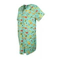 thumbnail image 6 of Sindrella Women's Cotton Blend Snap Front Duster Robe with Pocket-Mint Pear Mix-Small, 6 of 6