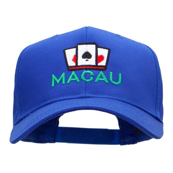 Macau Casino Embroidered Cotton Twill Pro Style Cap - Royal OSFM