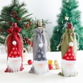 thumbnail image 3 of 1 Uds. Conjunto de botellas de vino tinto de Navidad verde, bolsa de botella de vino de lino sin rostro para hombre mayor, bolsa de vino tinto, conjunto de joyería, 3 of 5
