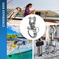 thumbnail image 3 of 316 Stainless Steel Snap Shackles Rotating Eye, Quick Release Mechanism for Sailboat Rigging, Halyards, Hardware, Universal, Electropolishing, 3 of 7