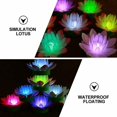 thumbnail image 3 of 2pcs Purple LED Floating Lotus Light Waterproof Solar Pool Water Lily Floating Lantern Lotus Flower for Garden Pool, 3 of 5