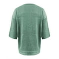 thumbnail image 5 of Green Fashion Womens Clothing 2024, 3/4 Sleeve Spring Tops for Women 2024, Weekend Cotton Womens Fitted T Shirts, Womens Short Sleeve Sweaters Tops V Neck Pullover Knit Shirts Loose Blouses, 5 of 5