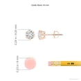 thumbnail image 2 of ANGARA Natural Six Diamond Filigree Stud Earrings in 14K Rose Gold for Women (Size-4.6mm| Color-H| Clarity-SI2) | April Birthstone, Anniversary, Jewelry Gift for Women | Natural Diamond Earrings, 2 of 6