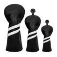 thumbnail image 4 of 3 uds Cubierta de cabeza de madera de Golf Sunnimix cuero PU impermeable Negro, 4 of 8