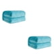 thumbnail image 3 of Inteprter Manta de franela Mantas lavables de color sólido reutilizables Interior Exterior Hogar Dormitorio Suministros de mantenimiento cálido Azul Azul 50x70cm 2piezas Inteprter CBP043855, 3 of 6