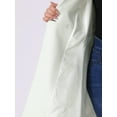 thumbnail image 6 of Agnes Orinda Women's Plus Size Coat A Line Notched Lapel Double Breasted Long Peacoat with Pockets 1X Cream White, 6 of 7