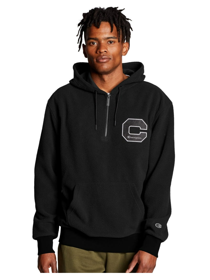 Champion Men's Athletics Heritage Sherpa Quarter Zip Hoodie, Felt - Main Image