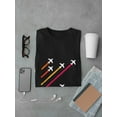 thumbnail image 3 of Planes With Colored Trails Graphic Men T-Shirt, Male Large, 3 of 4