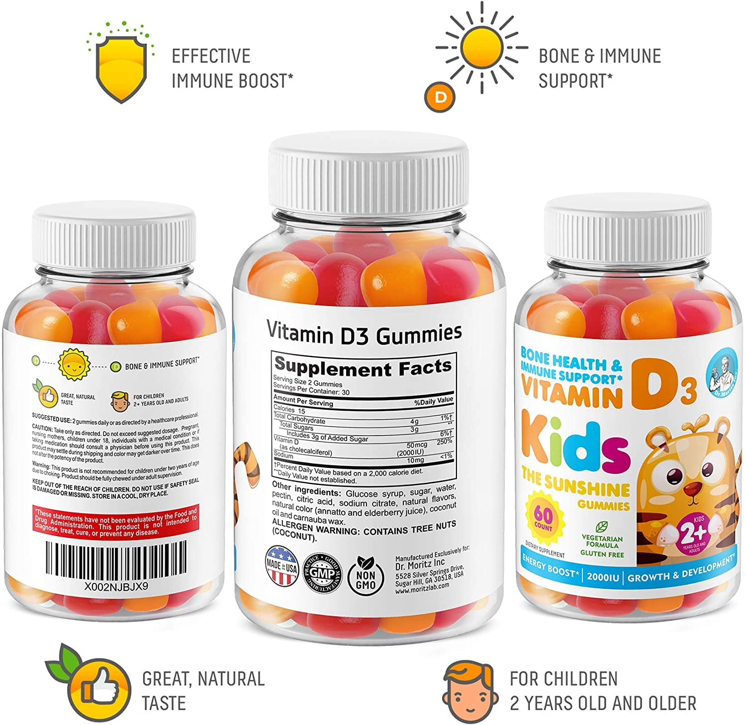 Buy Vitamin D Gummies for Kids & Adults 2000 IU HighAbsorption