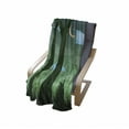 thumbnail image 3 of Garden Mist Soft Flannel Fleece Blanket, Dreamy Forest Trees at Night Sky with Crescent Moon Cloud and Stars, Cozy Plush for Indoor and Outdoor Use, 50" x 70", Dark Green Multicolor, by Ambesonne, 3 of 5