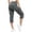 02# Dark Gray, variant on Cargo Pants for Women Ihhxva Women's Capri with Pockets Elastic Waist Sport Capris Lightweight Cotton Casual Hiking Summer Loose Fit Straight Leg S-3XL