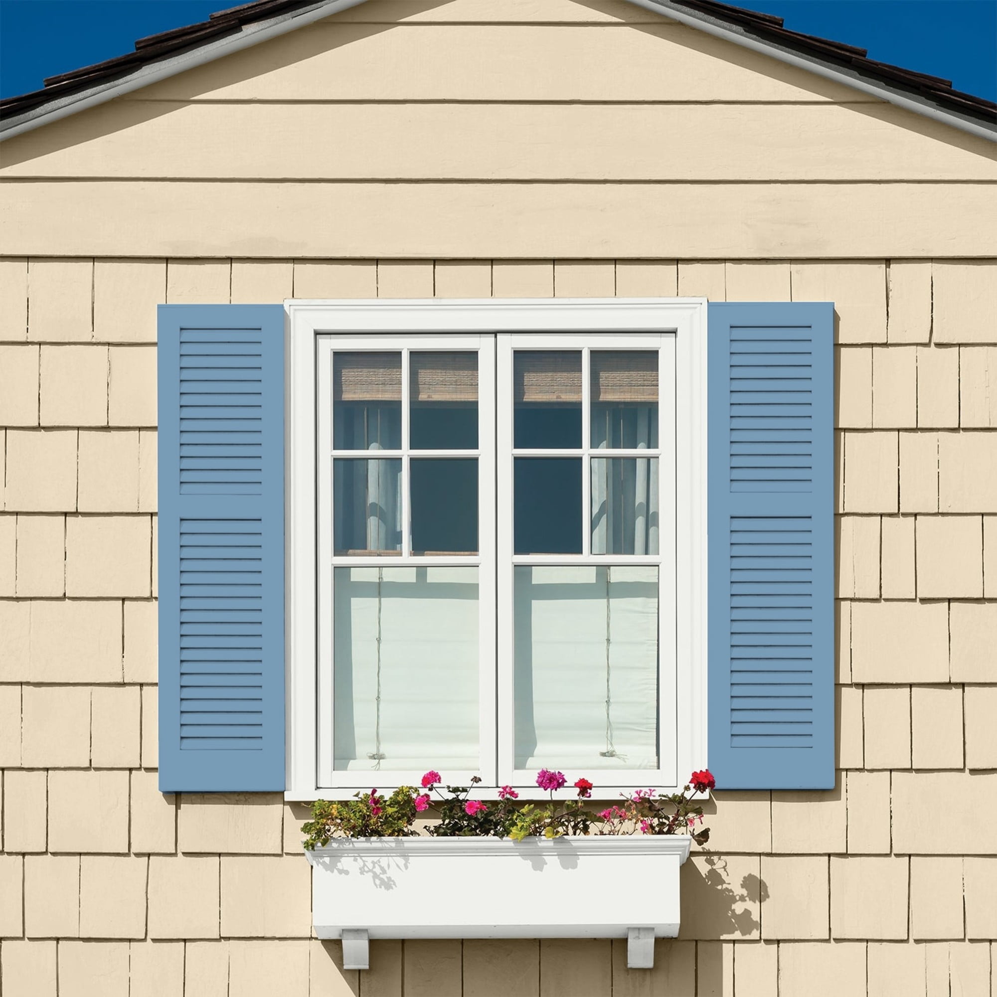 Glidden Fundamentals Walden Pond / Blue, Satin Exterior Paint, 1 Quart