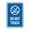 Blue, variant on Signs ByLITA Portrait Round Do Not Touch Sign (Brushed Silver) - Small