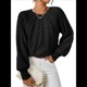 thumbnail image 1 of Suéteres de Mujer, Cuello Redondo, Larga, Punto Cable, Suéteres Gruesos, Tops, Conjuntos de Moda de Otoño Negro L, 1 of 8