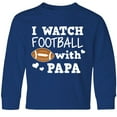 thumbnail image 3 of Inktastic I Watch Football with My Papa Long Sleeve Youth T-Shirt, 3 of 5