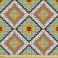 thumbnail image 2 of Ambesonne Tribal Fabric by the Yard Upholstery, Orient Patchwork Inspired, 5 Yards, Marigold and Ruby, 2 of 5