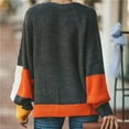 thumbnail image 6 of JINMGG 2024 Fall Winter Plus Size Sweaters for Women Clearance,Women's Plus Size Sweater Color Block Striped Pullover Kint Sweater, 6 of 9