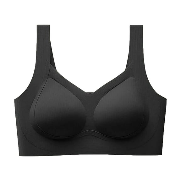 Busydd Bras for Women No Underwire High Support Push Up Bra Comfortable Seamless Bralettes for Women Stretchy Wireless Bras for Women 2XL