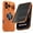 Orange, variant on ELEHOLD Magnetic Mag Safe Case for iPhone 17 Pro Max with Built-in Anti-Peep Screen Protector , Luxury Rugged Magnetic Ring Stand Matte Full Body Protection Shockproof Case, Orange