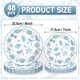 thumbnail image 2 of Platos de fiesta costeros Justforjoyful, 48 unidades, 18 y 23 cm, color azul, 2 of 7